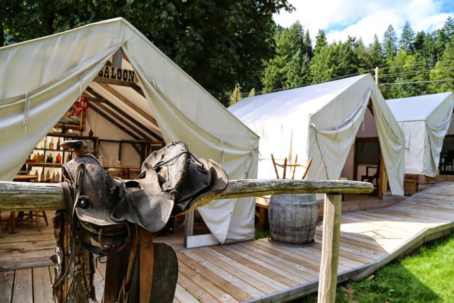 Boardwalk tent city - Yale Historic Site, Yale BC