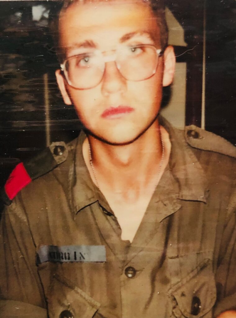 Kevin Corbin in boot camp (basic training) Canadian Armed Forces, Summer 1976