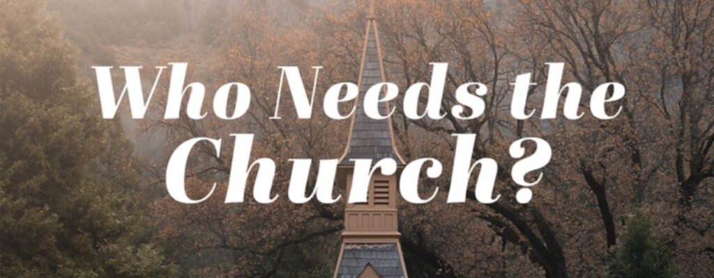 Who needs the church banner across photo of a church