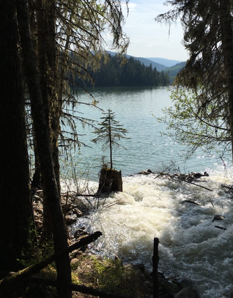 Waterfall at Mud Lake (Blue River) BC Canada