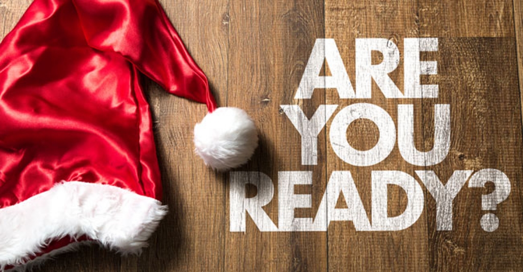 A banner with a Santa hat - the text reads, "Are you ready?"