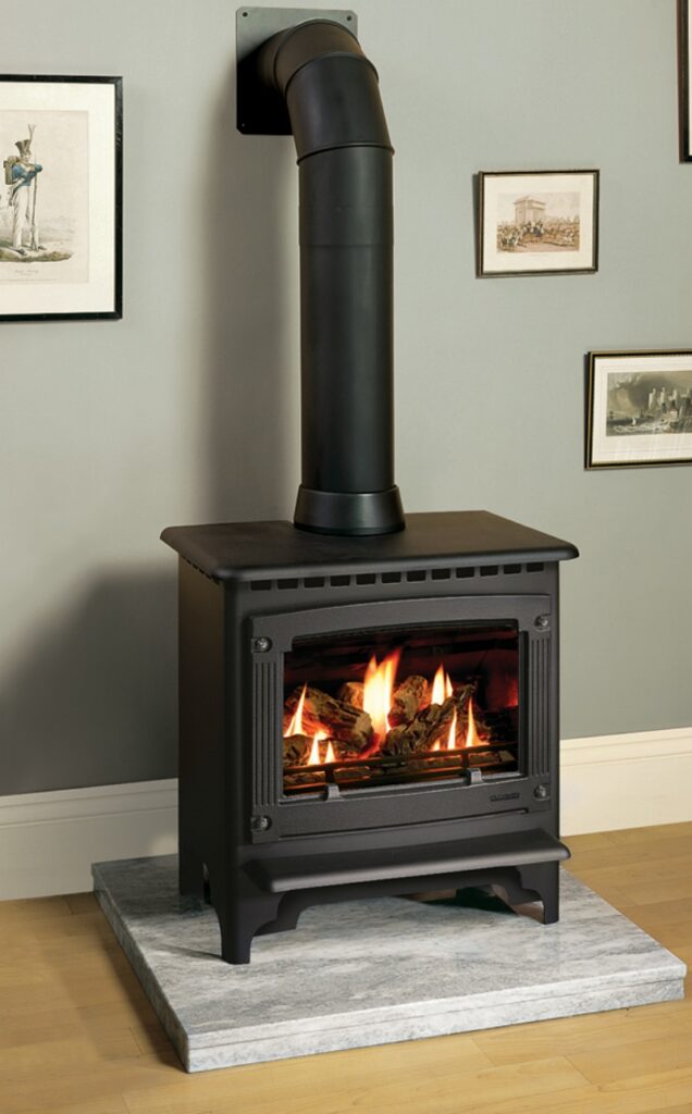 Natural gas woodstove/fireplace