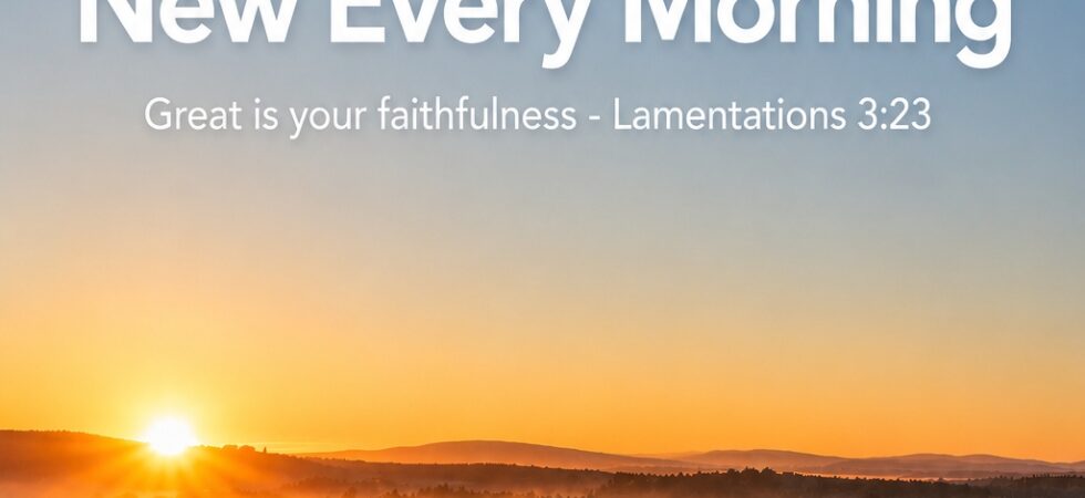 New every morning, the ggift of another day