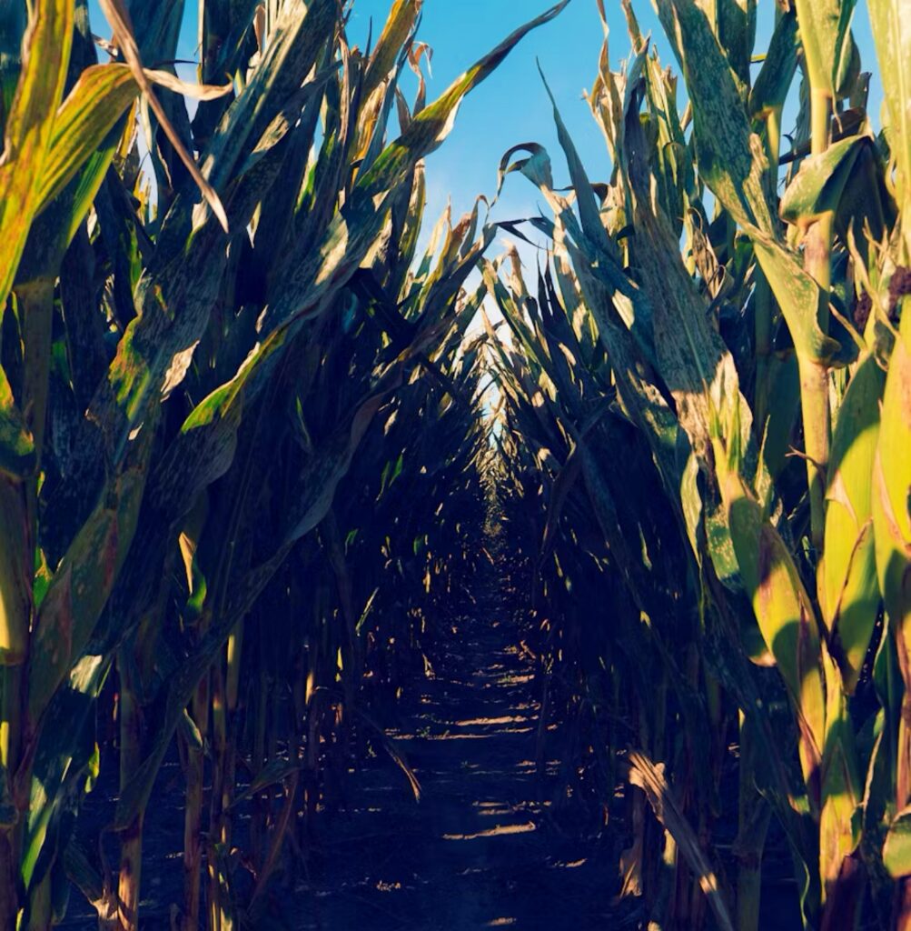 A row of tall corn reminds me of the growth of the church